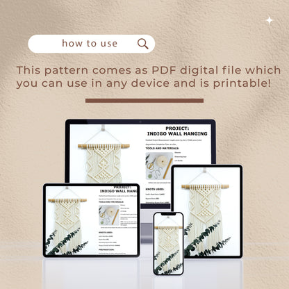 Indigo Wall Hanging-PDF digitale e guida ai namenti